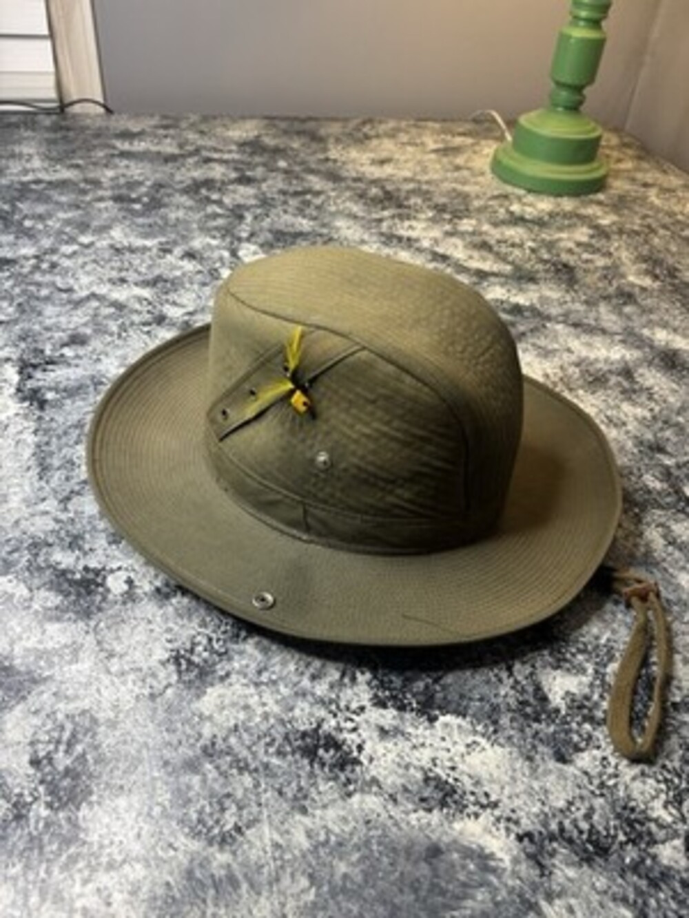 Vintage 80’s  LL Bean Green Canvas USA Made Boonie Safari  Hat Size 7 3/8 VTG